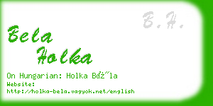 bela holka business card